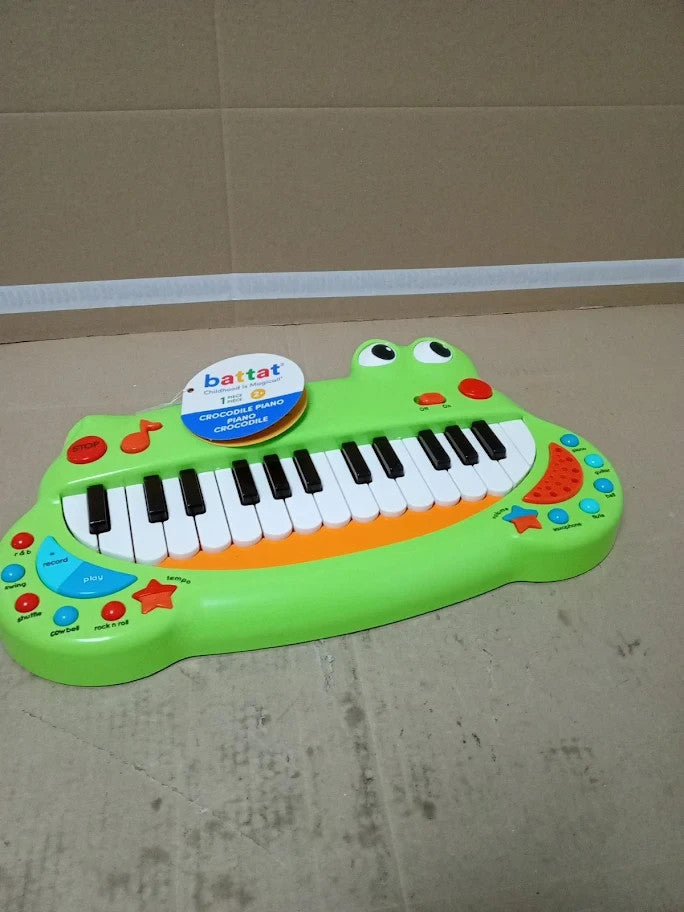 Battat Toddler Musical Instrument Animal Keyboard Piano Crocodile 2+ New