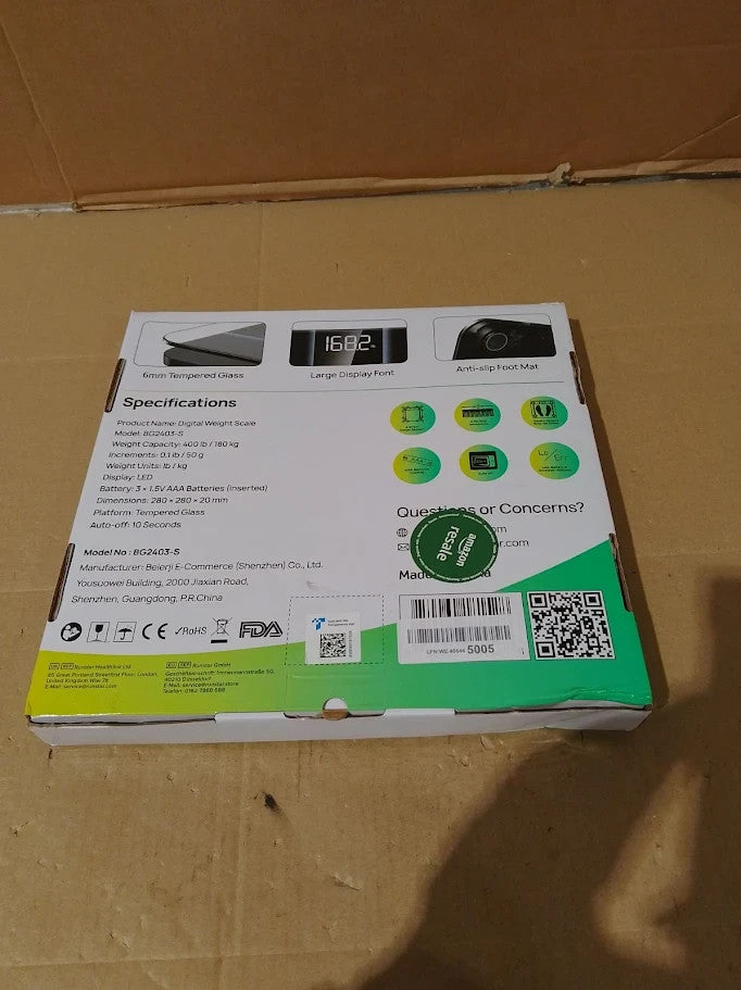 RunStar Digital Bathroom Scale Body Weight High Precision Clear LED 400lb New