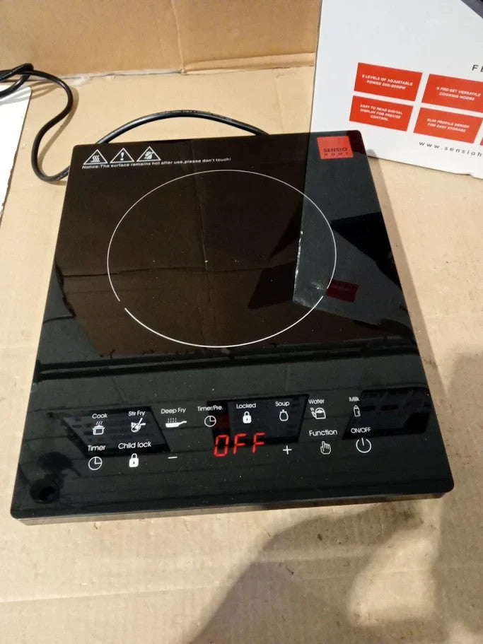 Sensio Home Electric Digital Induction Hob 8 Temperature Power Settings New