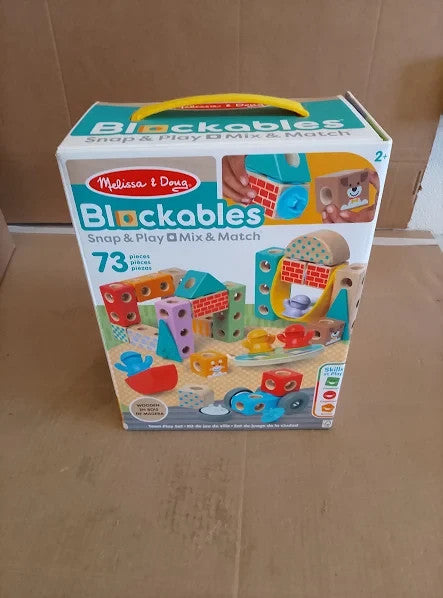 Melissa & Doug Blockables Town Snap Play Educational Toy Set Children 2+ New