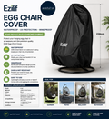 Ezilif Egg Chair Cover 420D Waterproof Hanging Swing Chair UV Windproof 230cm