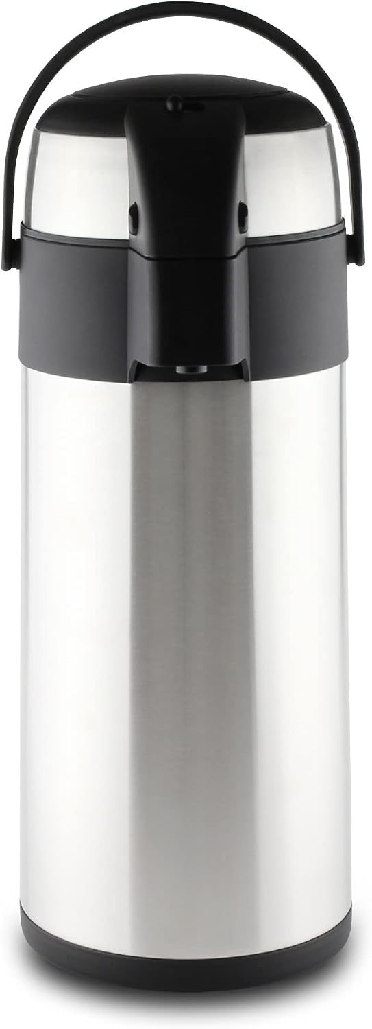 Pioneer 4.0L Stainless Steel Push Pump Airpot Leakproof Thermal Flask Drink New