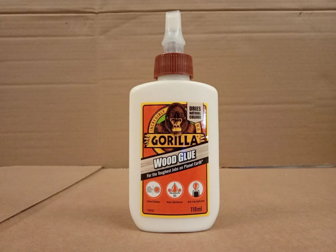 Gorilla Wood Glue 118ml Liquid Water Resistant Carpentry Projects Woodworking