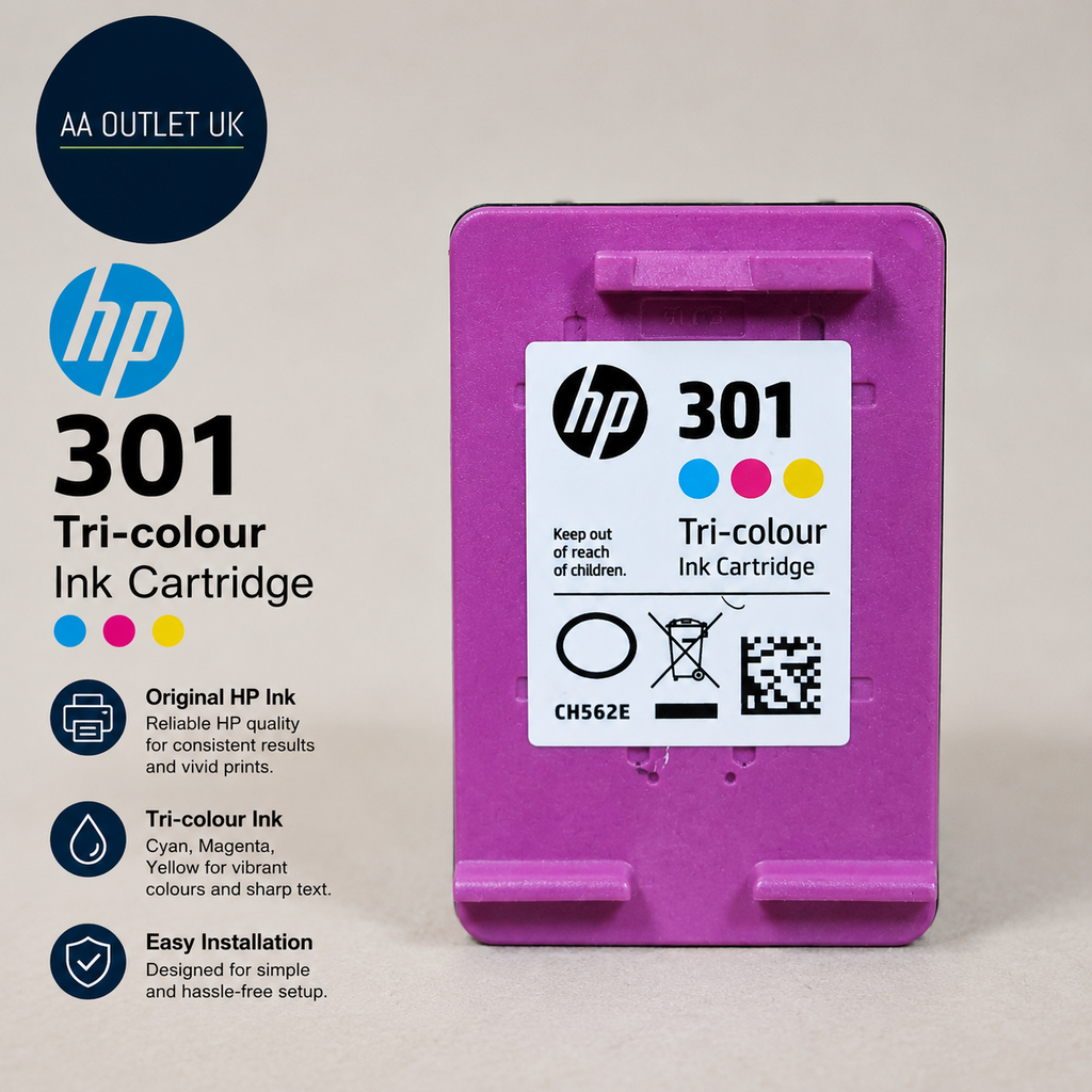 HP N9J72AE 301 Original Ink Cartridges Tri Colour DeskJet 1000 1010 1050 1510