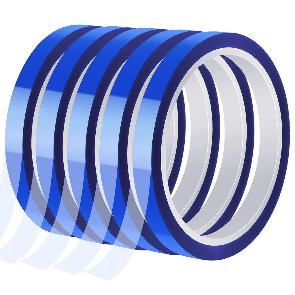 Fyguard 5 Rolls Sublimation Heat Tape 10mmx30m Blue PET Heat Resistant Tape New