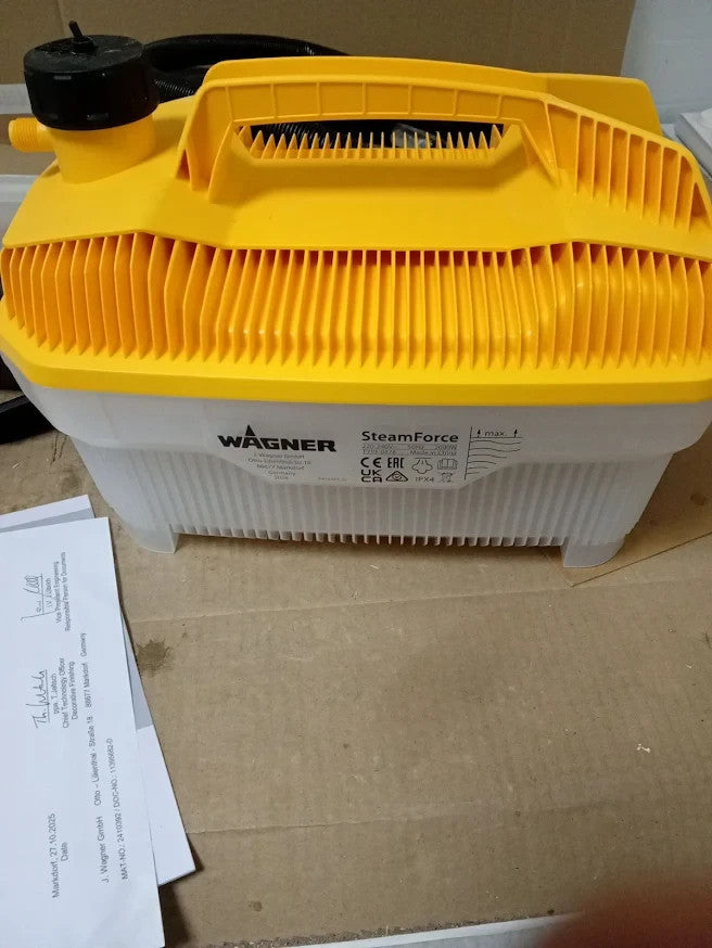 WAGNER SteamForce Plus 4L Wallpaper Stripper 2000W 70min Steam 3.7m Hose Design