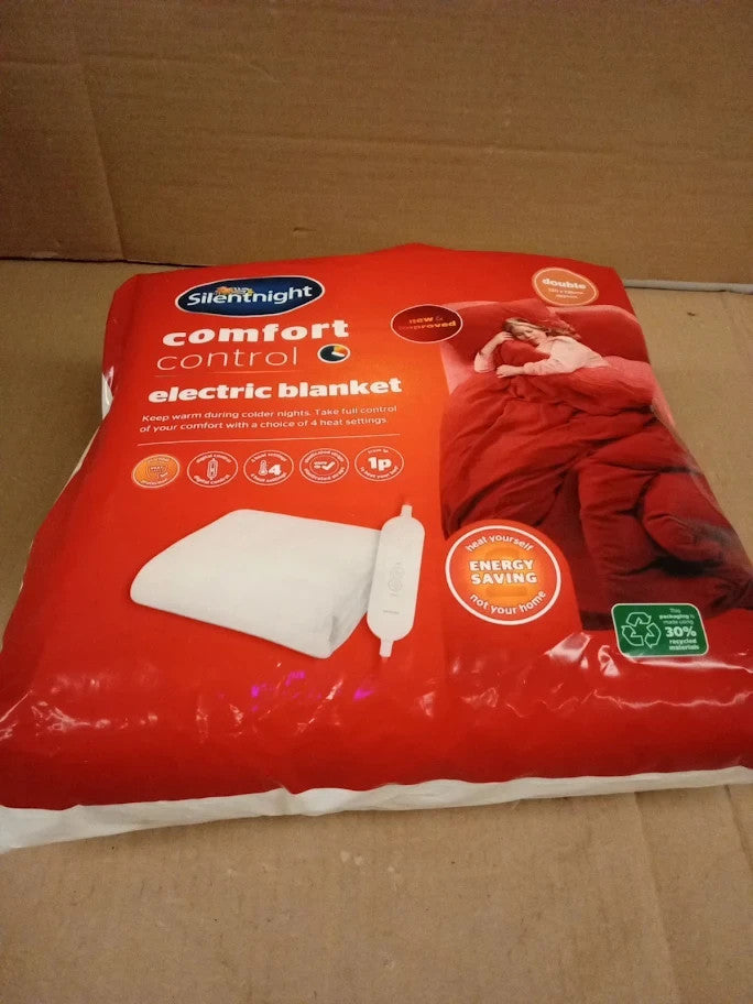 Silentnight Comfort Control Electric Blanket Double Bed Heated Underblanket New