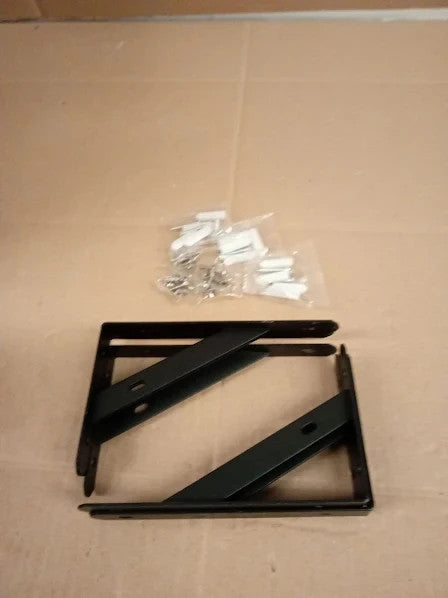 4 Pack Heavy Duty Alloy Steel Triangle Shelf Brackets Black Painted 6in New