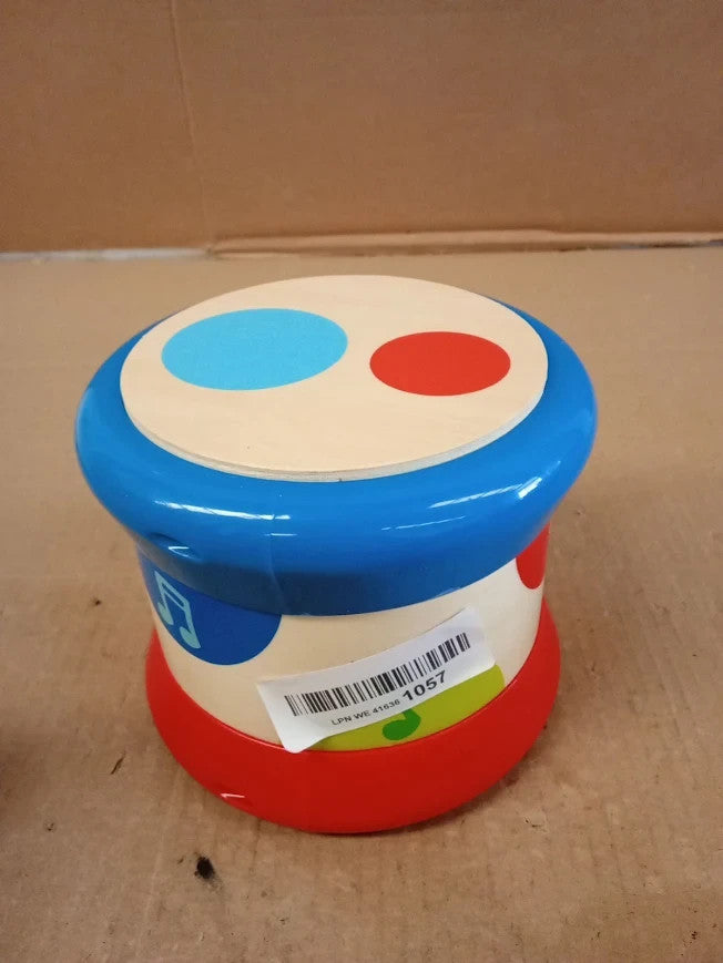 Hape Baby Drum Colourful Rolling Musical Instrument Toy Toddlers Rhythm 6m+