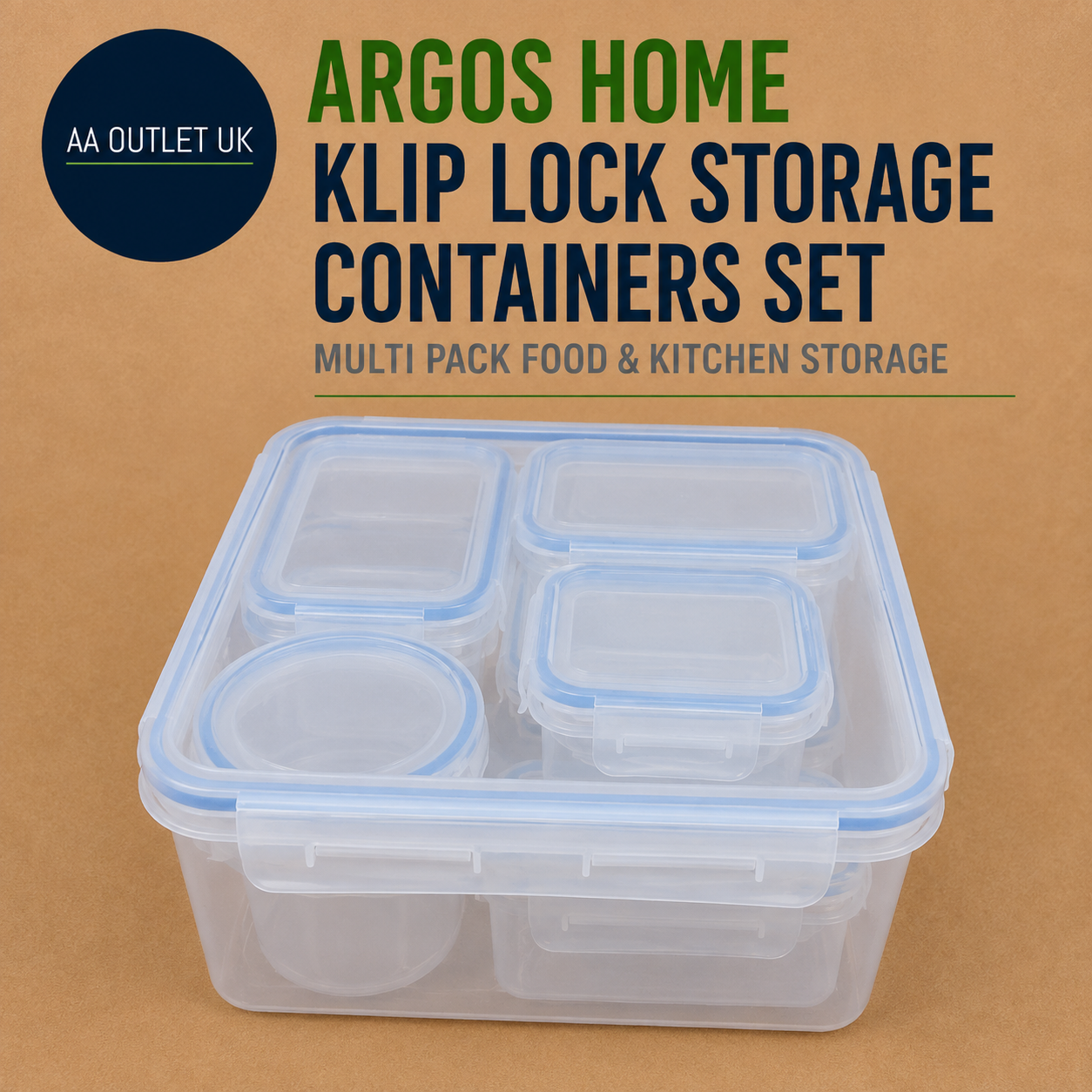 Argos Home Multi Pack Klip Lock Storage Containers Food Kitchen Set Design