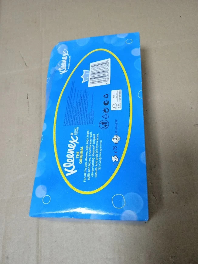 Kleenex Tissues Original Ultra Soft Single Box 72 Sheets 3 Ply New