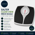 Salter Mechanical Bathroom Clear View Scale Red Dial Black 5.5x30x30cm