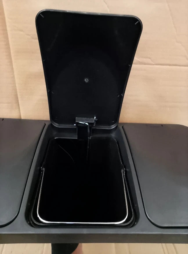 Habitat Triple Compartment Recycling Bin 45 Litre Kitchen Waste Storage New