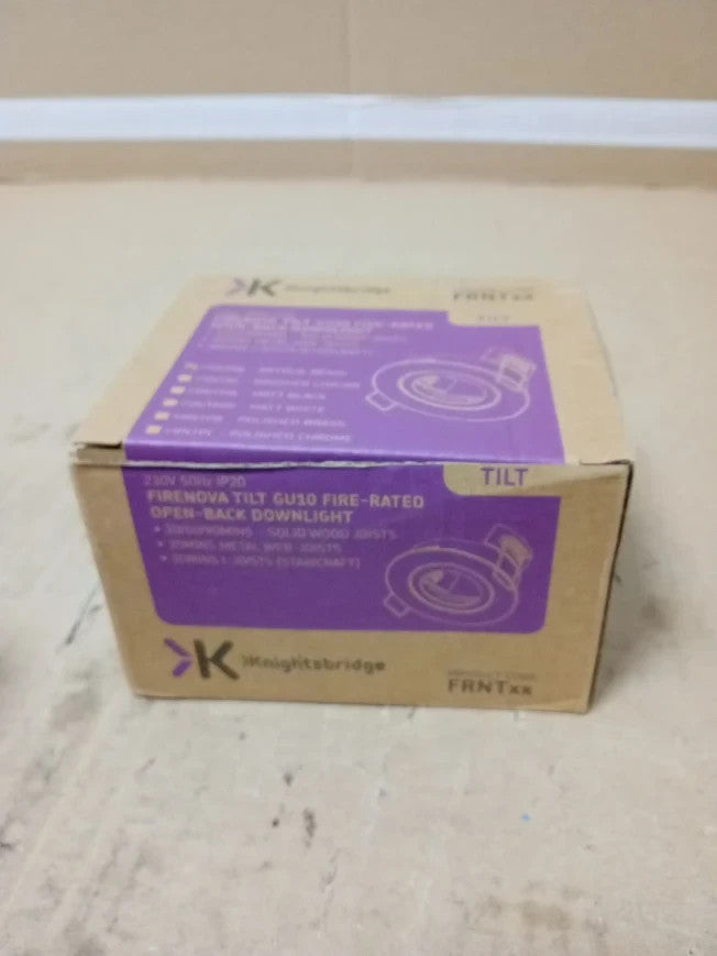 Knightsbridge FireNova IP20 Tilt GU10 Fire Rated Open Back Downlight Brass