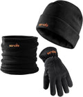 Scruffs T54874 Winter Essentials 3 Pieces Fleece Hat Neck Warmer Gloves Black