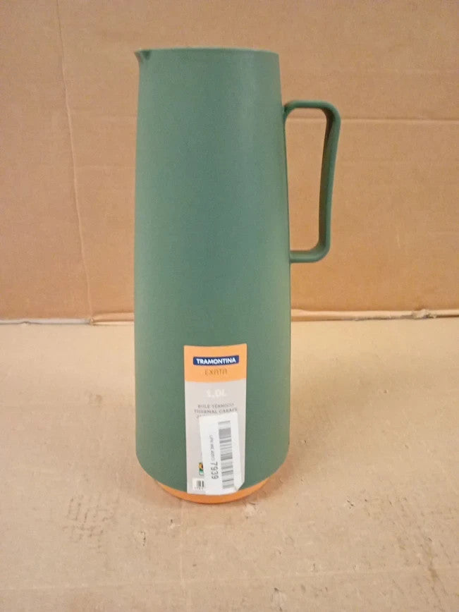 Tramontina Thermal Flask Interior Glass Container Green 1.0L