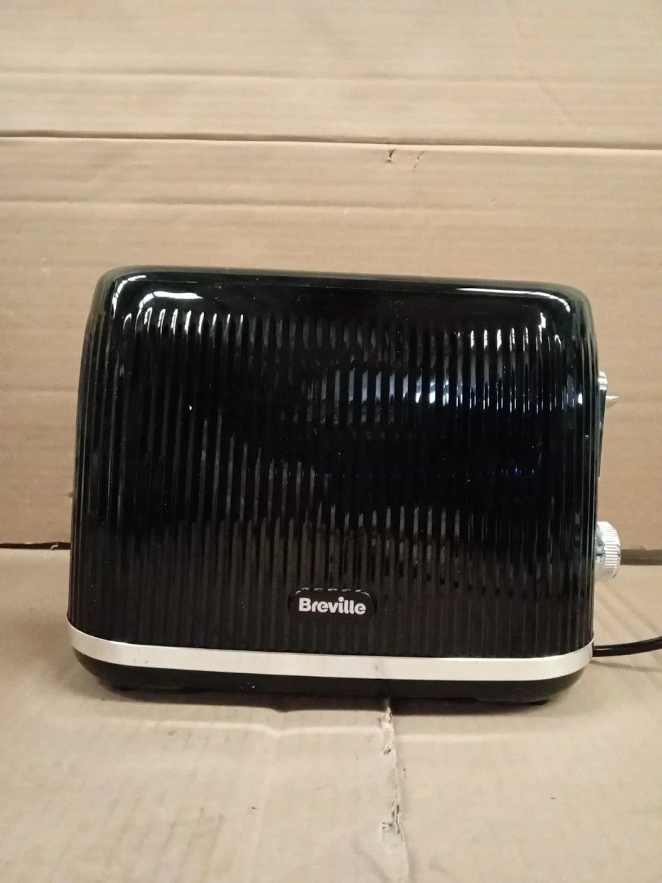 Breville Bold 2 Slice Toaster High Lift & Wide Slots Black  Silver Chrome VTR001