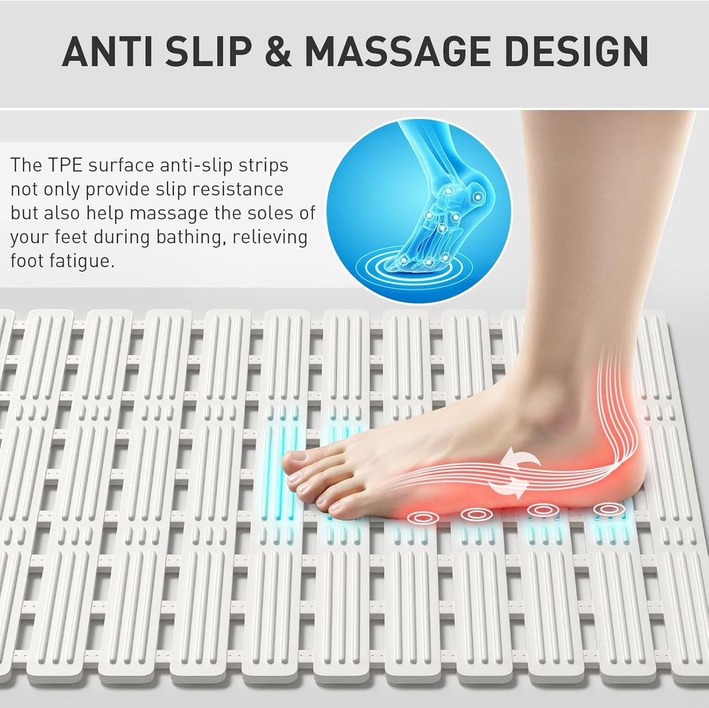 Xiyunte Large Shower Bath Mat Non Slip Anti Mould Elderly 90x40cm New