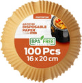 Portentum Air Fryer Liners 100 Count Food Grade BPA Free 7.9in Round Paper