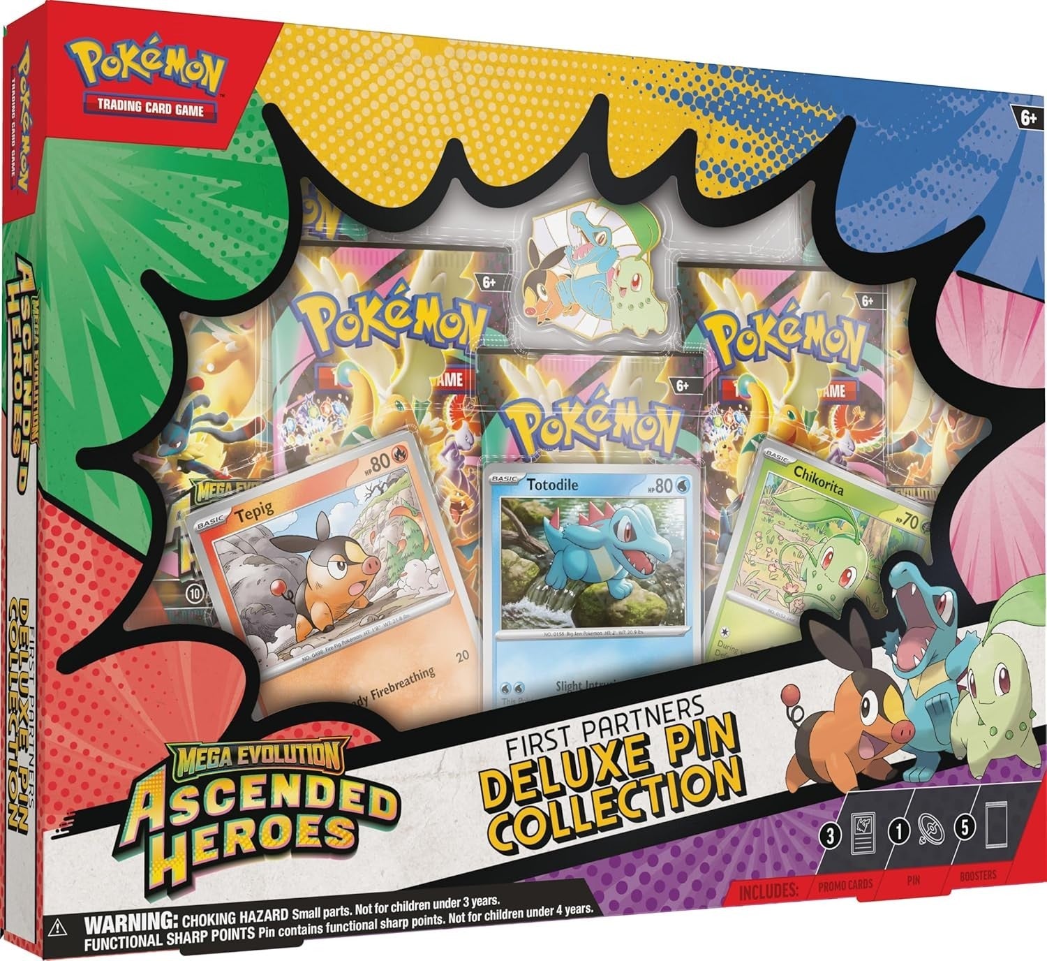 Pokemon TCG Mega Evolution3 Foil Promo Cards Used and Opened Box