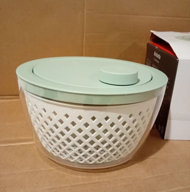 Brabantia Tasty Salad Spinner Dryer Bowl Colander Dishwasher Safe Green New