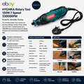 HYCHIKA Rotary Tool Kit 150W 7 Speed 33000RPM Power Performance Compact Durable