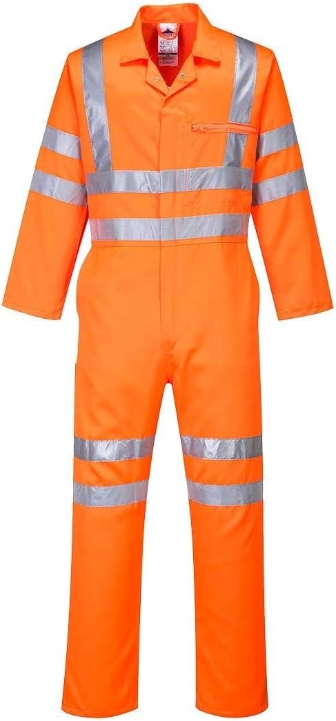Portwest RT42 Hi Vis Heavyweight Polycotton Coverall Pockets Reflective XL New