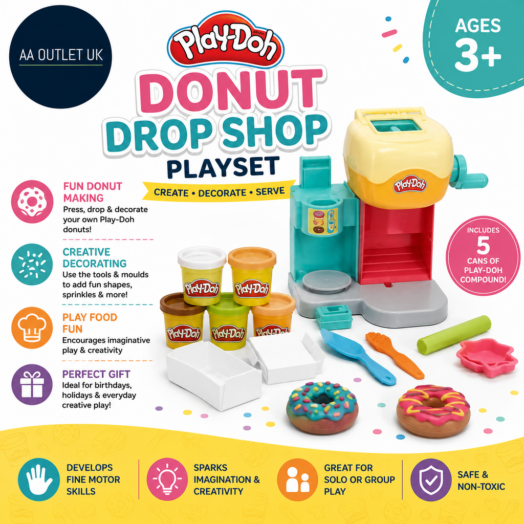 Play Doh Donut Drop Shop Playset Play Food Toy Kids Arts Crafts 3+