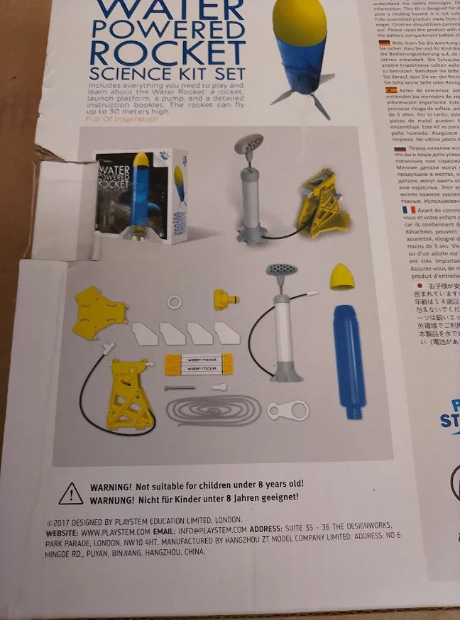 PLAYSTEM Outdoor Water Rocket Physics Learning Kit STEM Toy Kids Boys Girl