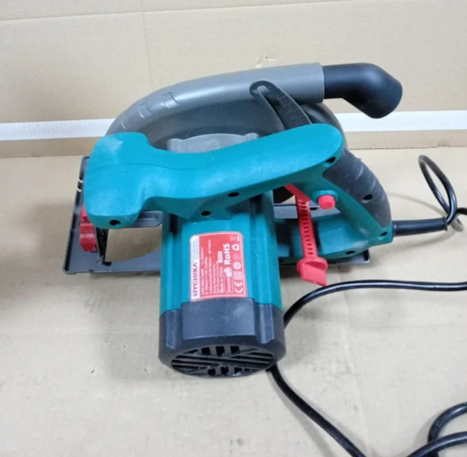 HYCHIKA 1300W Circular Saw 4500RPM 185mm 65mm Cut 90° 45° Wood Plastic