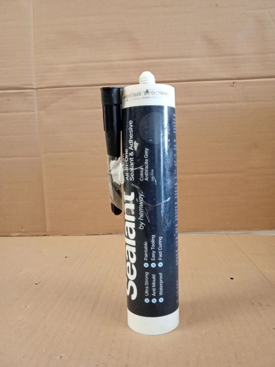 Hemway Anthracite Grey Construction Sealant & Adhesive 300ml 1 Pack All In One