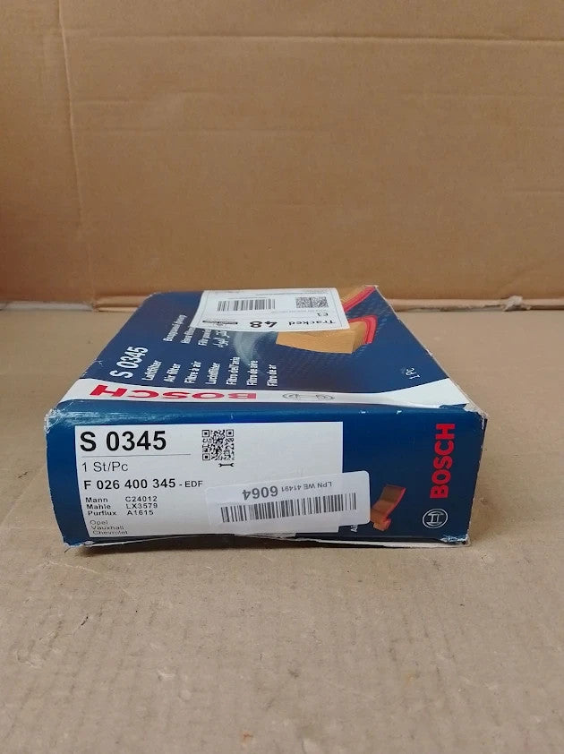Bosch S0345 Car Air Filter Separates Particles Air Intake Moisture Resistant