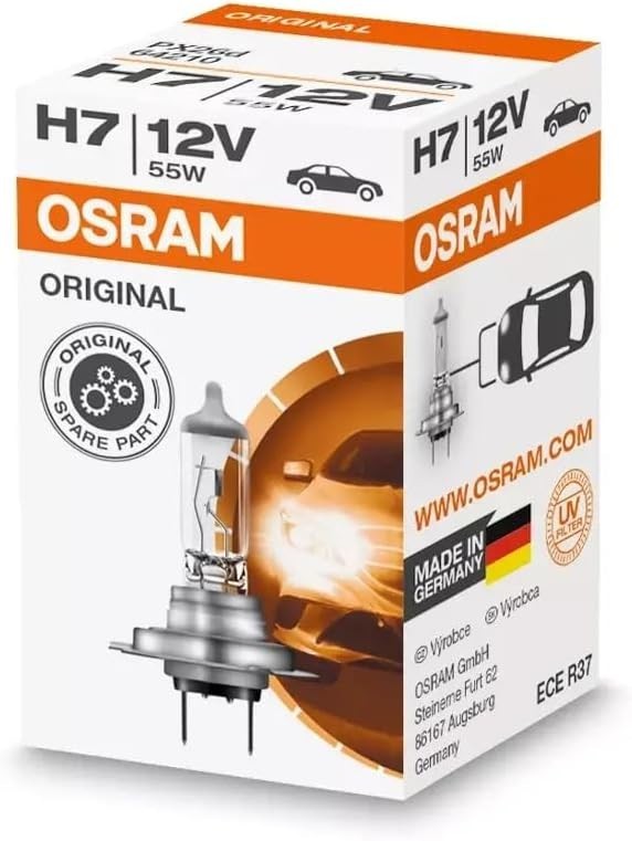 OSRAM Original H7 Halogen Headlight Bulb 12V 64210 Single Lamp Heavy Duty New