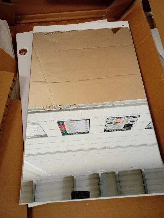 Argos Home Prime 2 Door Mirrored Cabinet Assembly White 50x60x14cm