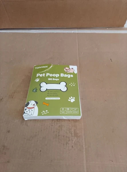 Topfree Poo Bags Dog Waste 18 Rolls 180 Poops Super Strong 100% New