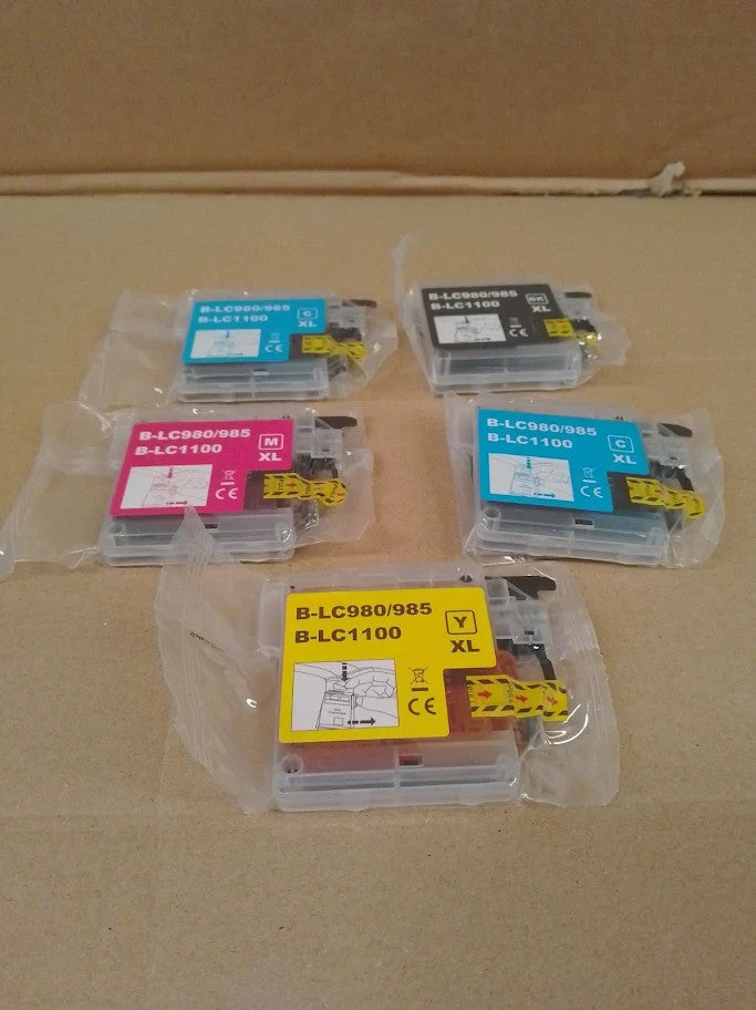 Go Inks 3 Cartridges Replace Brother LC980 & LC1100 Compatible Non OEM 5pc New