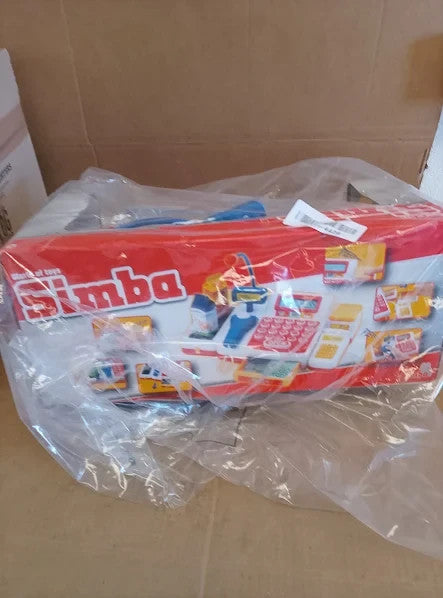 Simba 104525700 Pretend Play Toy Cash Register Check Out Counter Scanner 3+ New
