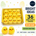 Bright Ideas 36pcs Mini Yellow 3cm Fluffy Chicks Perfect Easter Crafting