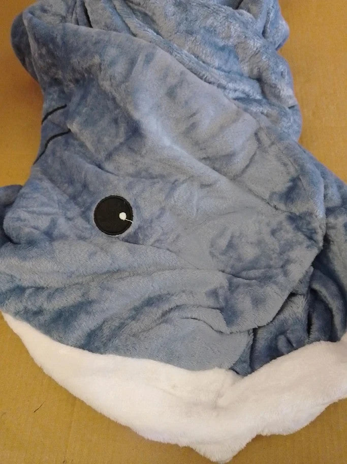 Tbgnius Shark Blanket One piece Shark Hoodie For Adults Cozy Flannel 184x194cm