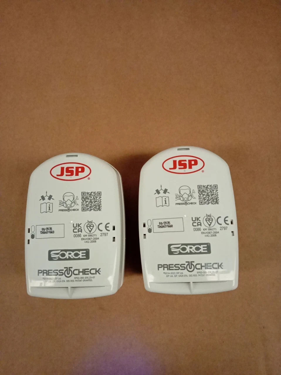 JSP PressToCheck ABEK1 P3 Combination Filters 2 Pack EN143 & EN14387 White