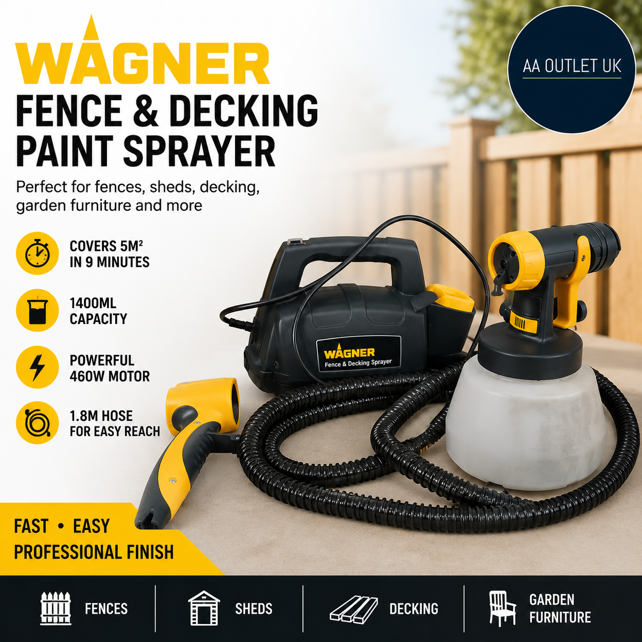 Wagner Fence Decking Paint Sprayer Fences Shed Decking Garden Furniture