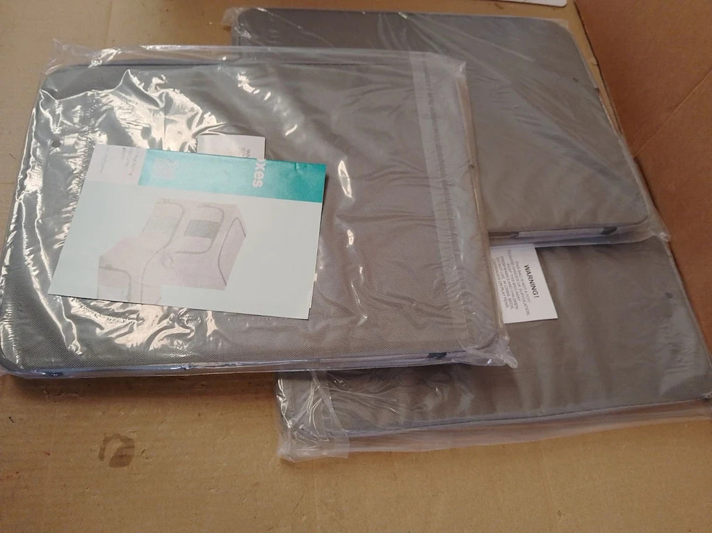Livivo Set 3 Storage Bags Boxes Organizer Double Opening Zips Clear Windows New