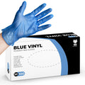 PRAIMA Blue Disposable Gloves 100Pack Latex Free Powder Free Vinyl Medium New