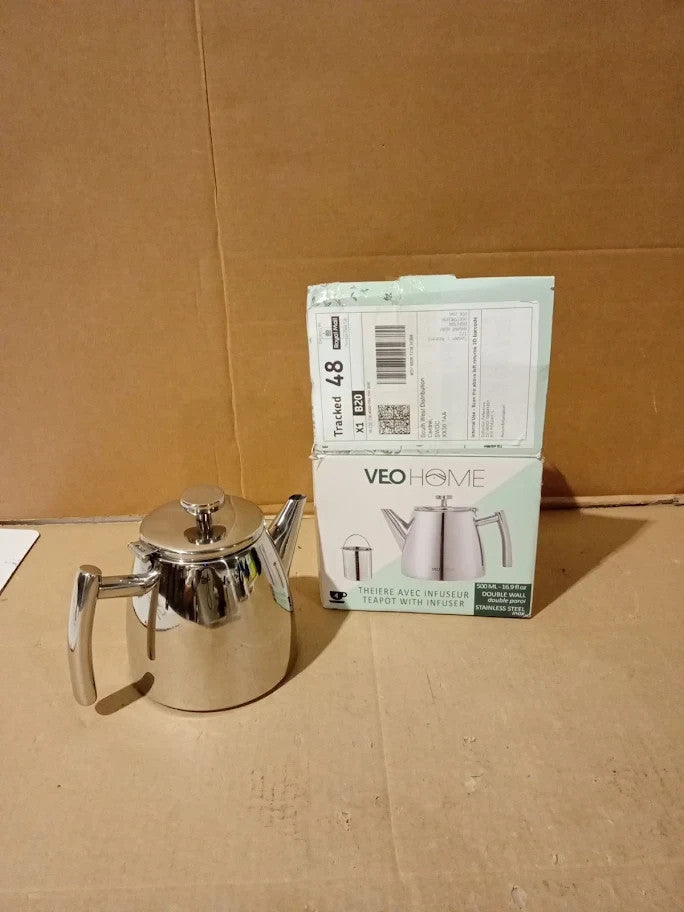 Stainless Steel Teapot With Infuser 500ml Keeps Your Tea Hot 0.5L New