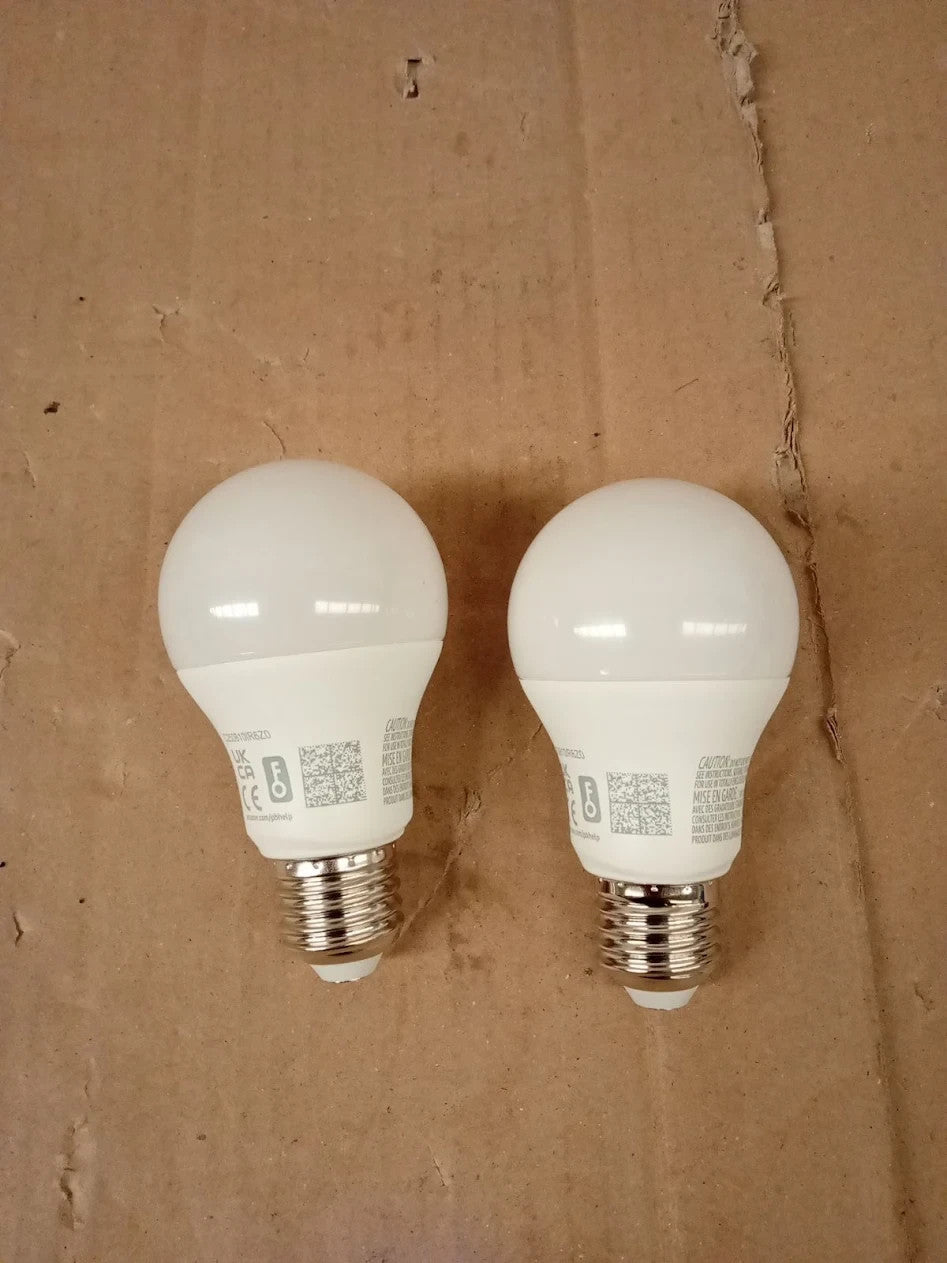 Amazon Basics Smart Multicolor LED Light Bulb E27 Base 8W Alexa Only 2 Pack New
