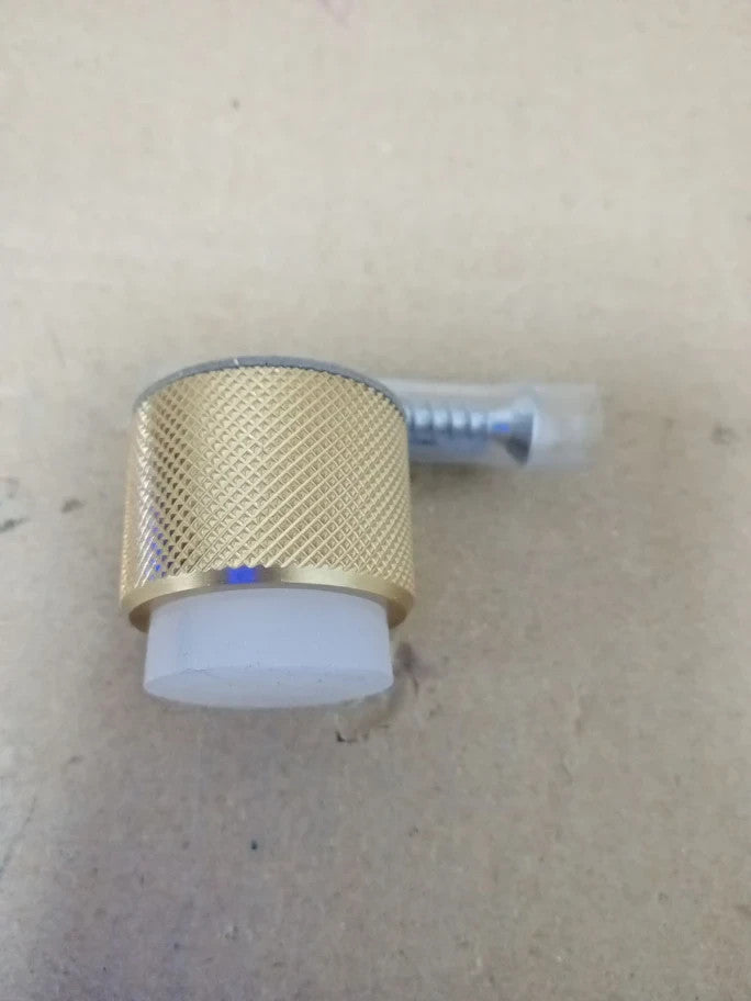 EVI Herrajes Design Wall Door Stop Diamond Knurling 28x28mm Matt Satin Brass New