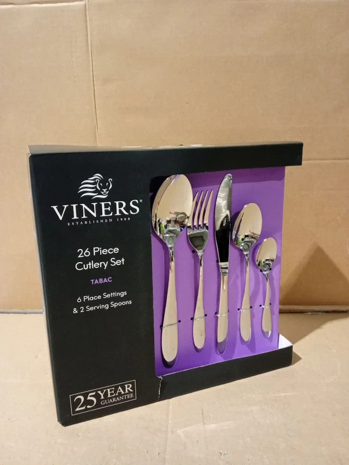 Viners Tabac 18/0 Stainless Steel Cutlery Set Dining Stain Giftbox New