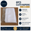 6Pcs Cloth Napkins White 19.49x18.31inch Washable Dinner For Party Wedding Event