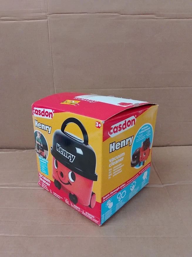 Casdon Henry Vacuum Cleaner Toy Red Real Function Kids Cleaning Set 3+ New