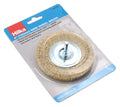 Hilka 4in Wire Wheel Brush Brass Crimped Wire Cleaning Removing Paint Rust